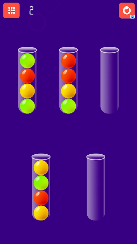 Screenshot N4 of Sorting Balls Browser Game