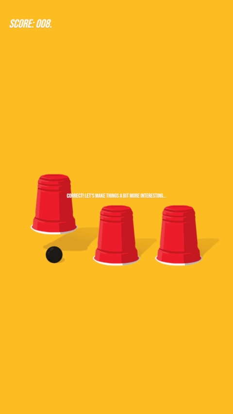 Screenshot N3 of Three Cups Browser Game